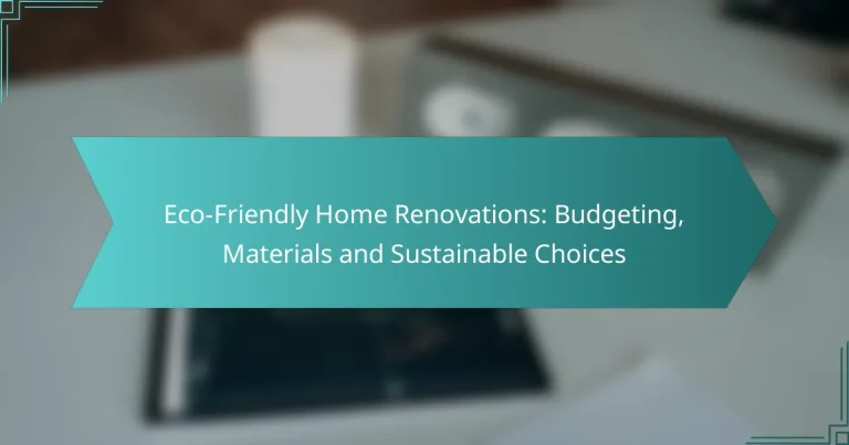 Renovaciones Hogareñas Eco-Friendly: Presupuesto, Materiales y Elecciones Sostenibles