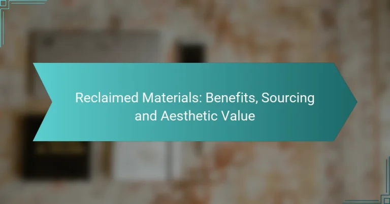 Materiales Recuperados: Beneficios, Abastecimiento y Valor Estético